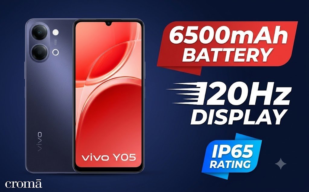 Vivo Y05: Massive 6500mAh Battery, Smooth 120Hz Display & Rugged Build